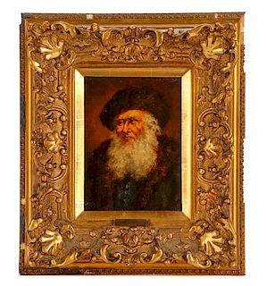 Feodor Fuchs, Portrait of a Bearded Man, Signed