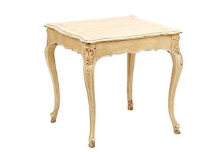 French Provincial Style Polychromed Side Table