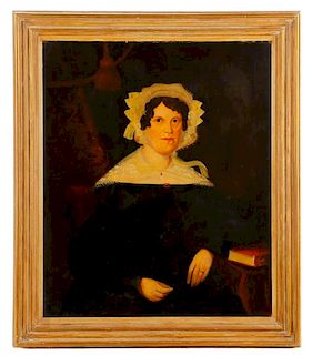 British School, "Portrait of a Lady," Oil, 19 C.