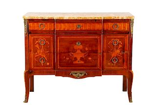 Louis XV Transitional Style Marquetry Commode