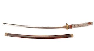 Japanese Bronze & Rosewood Katana Sword