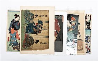 Utagawa Kunisada (Toyokuni III), (1786-1865), Eleven Brigade, North Group, Honjo: Actor Bando Kamezo I as Ko no Morono from the