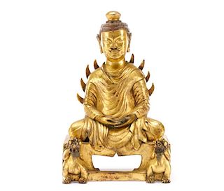 Six Dynasties Style, Buddha with Flaming Shoulders