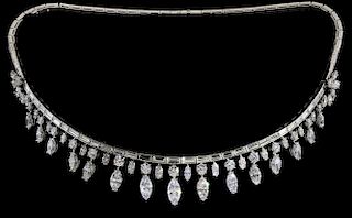 Fine Diamond and Platinum Necklace