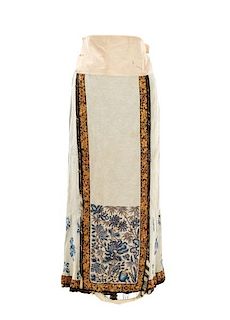 Chinese Embroidered Silk Skirt
