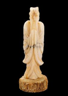 Chinese Carved Onyx Scholar