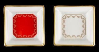 Pair, Porcelain Cartier Trinket Trays