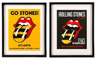 Two Rolling Stones Atlanta Zip Code Tour Posters