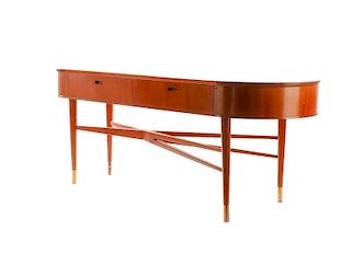 Modernist Stained Maple Vitrine Table