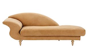 Modern Beige Upholstered Fainting Sofa