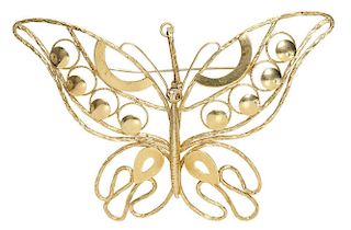 18 Kt. Gold Butterfly Pin/Pendant