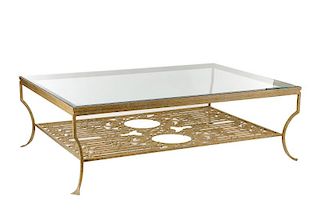 Architectural Wrought Iron Coffee Table
