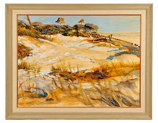 Ouida Canaday, "Sand Dunes," Oil on Canvas