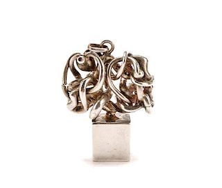 Miguel Berrocal "Micro Mento" Sterling Sculpture