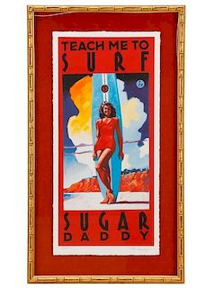 Cassidy Pacific Art Print, "Teach Me to Surf"-1995