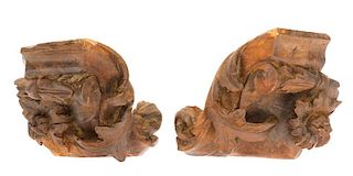 Pair, Black Forest Architectural Corbels, 19 C.