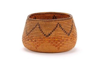 Western Native American Coiled Basket