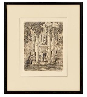 Anthony Thieme, "In the Shade", Drypoint Etching