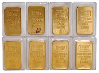 Eight Credit Suisse One-Ounce Gold