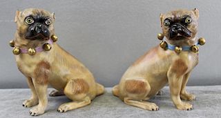 DRESDEN. Signed Pair of Male and Female Porcelain