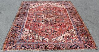 Antique and Finely Woven Heriz Carpet