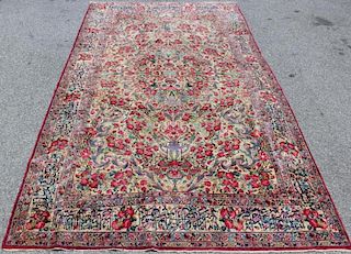 A Signed? Antique and Finely Woven Area Carpet .