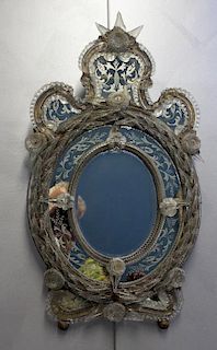 Antique and Fine Quality Venetian Mirror .