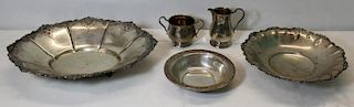 SILVER. Assorted American and Italian Hollow Ware