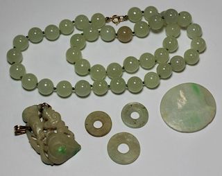 JEWELRY. Assorted Grouping of Jade Jewelry.
