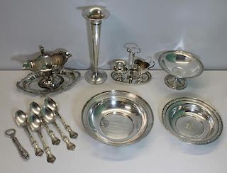 STERLING. Assorted Grouping of Silver Hollow Ware