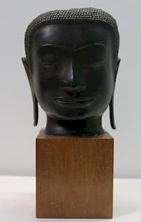 Antique Bronze Buddha Bust.
