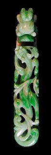 Finely Carved Jadeite Dragon-Form
