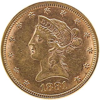 U.S. 1881 LIBERTY $10 GOLD COIN