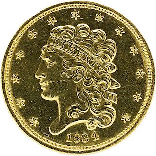 U.S. 1834 CLASSIC HEAD $5 GOLD COIN