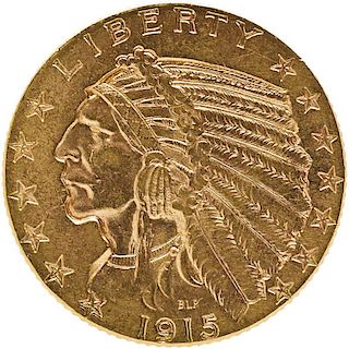 U.S. 1915 INDIAN $5 GOLD COIN