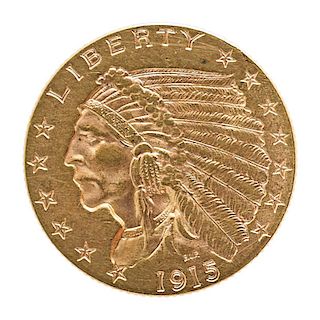 U.S. 1915 INDIAN $2.50 GOLD COIN