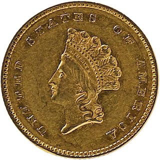 U.S. 1854 INDIAN PRINCESS $1 GOLD COIN
