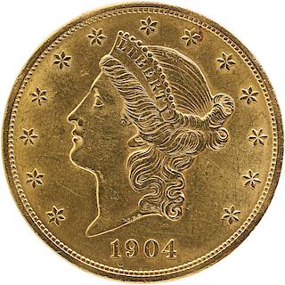 U.S. 1904 LIBERTY $20 GOLD COIN