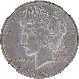 U.S. 1921 HIGH RELIEF PEACE $1 COIN