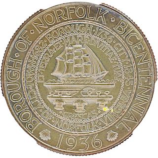 U.S. 1936 NORFOLK COMMEMORATIVE 50C COIN