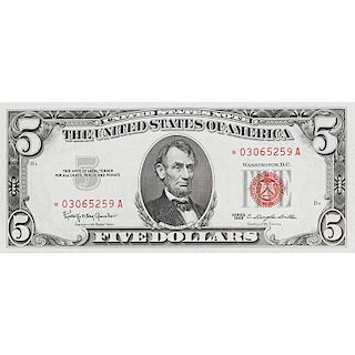U.S. RED SEAL $5 STAR NOTES
