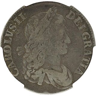 1662 GREAT BRITAIN CROWN SILVER COIN