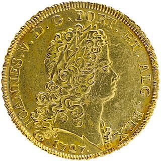 1727 PORTUGAL GOLD DOBRA COIN