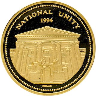 SOUTH AFRICAN NATIONAL GOLD UNITY MEDAL