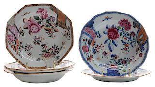 Three Chinese Export Shallow Bowls