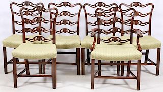 GEORGE III-STYLE MAHOGANY DINING CHAIRS SET OF SIX