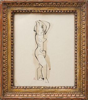 JOHN BEGG (1903-1974): STANDING NUDE; AND STANDING NUDE FROM BEHIND