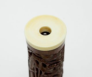 Qing Dynasty Chinese Bamboo Carved Brush Holder