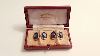 Imperial Russian Gold and Lapis Lazuli Cufflinks