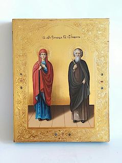 Russian Orthodox hand painted icon on board